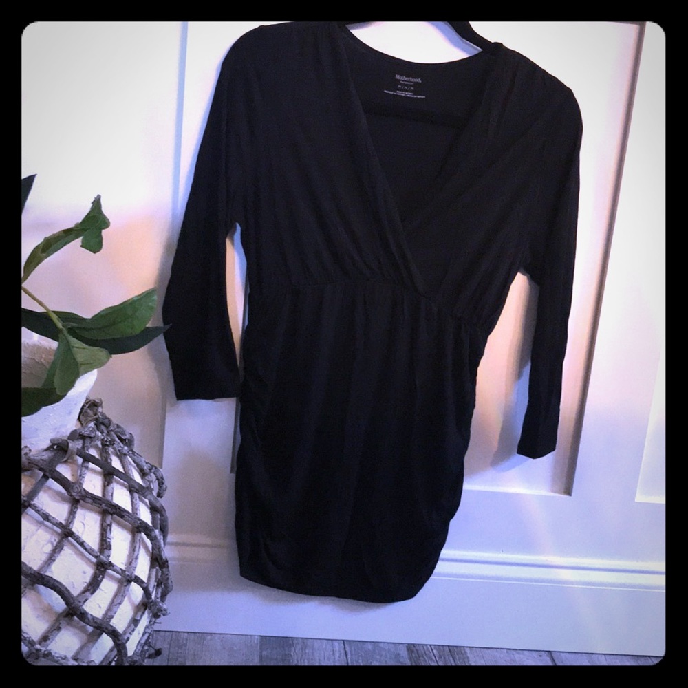 Motherhood Maternity v-neck, empire waist top